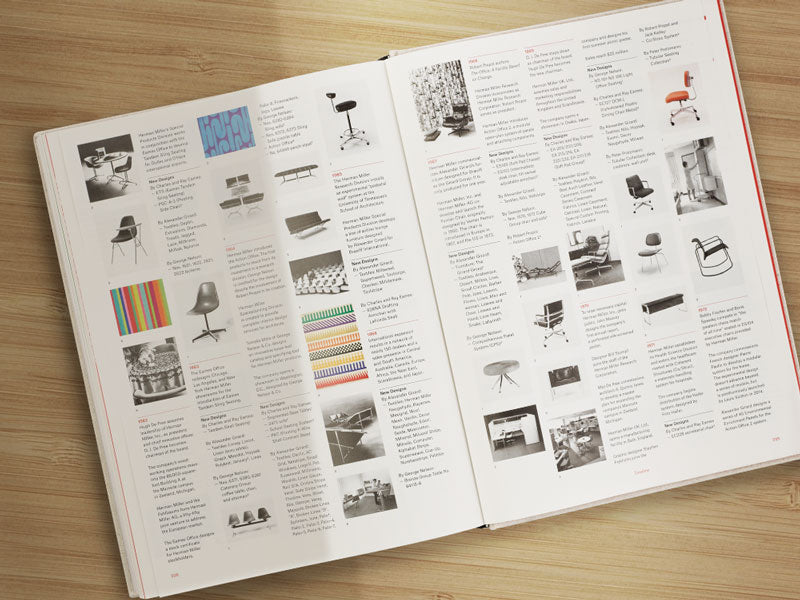 Herman Miller A Way of Living-bok öppen med sidan uppslagen