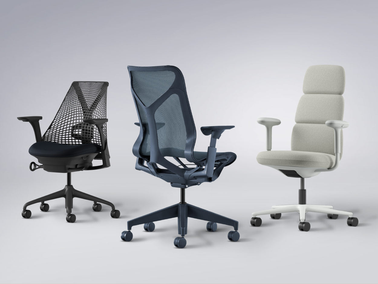 Ergonomiska skrivbordsstolar från Herman Miller Sayl, Cosm och Asari