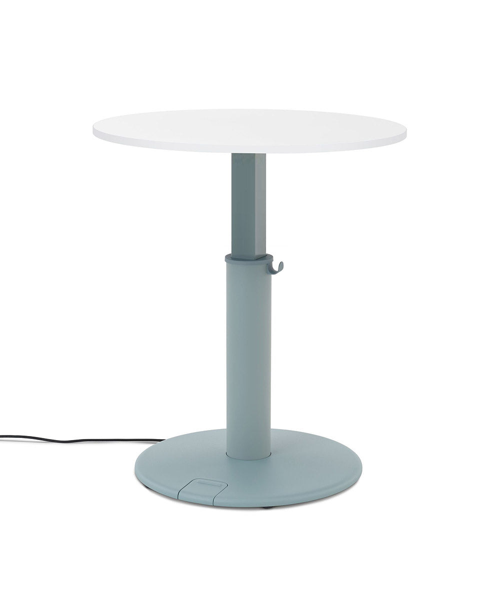 OE1 Round Standing Desk Naturlig valnöt 