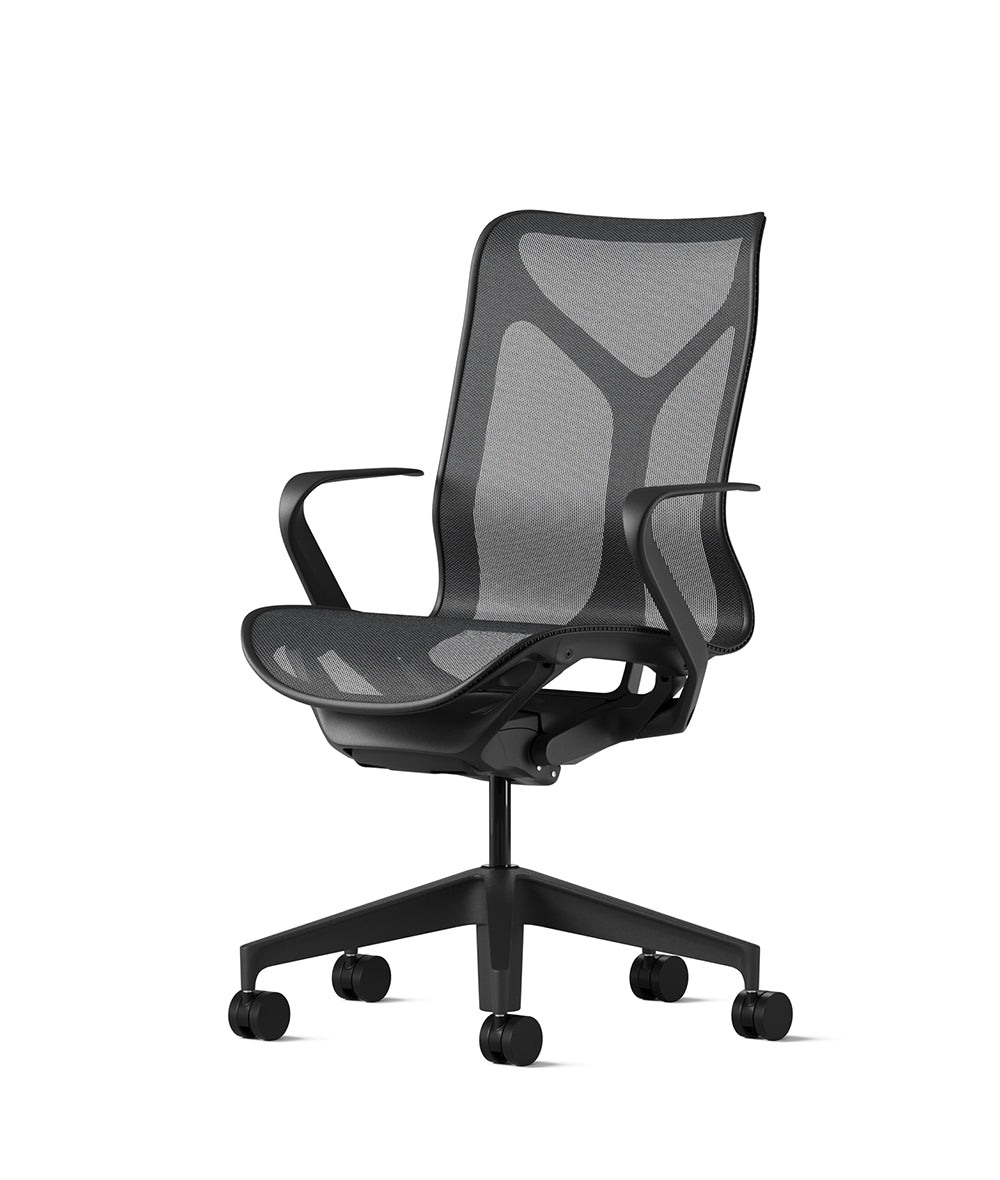 Cosm Graphite/Graphite kontorsstol med mellanhög rygg